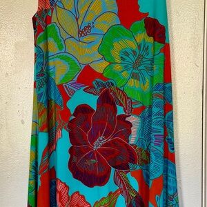 Anne Klein Multicolor Floral Maxi Dress